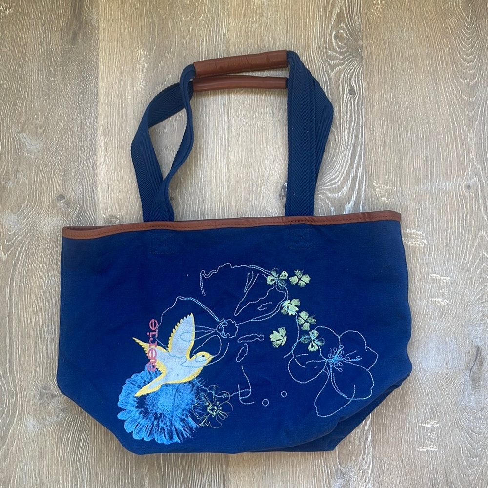 Aerie embroidered denim tote